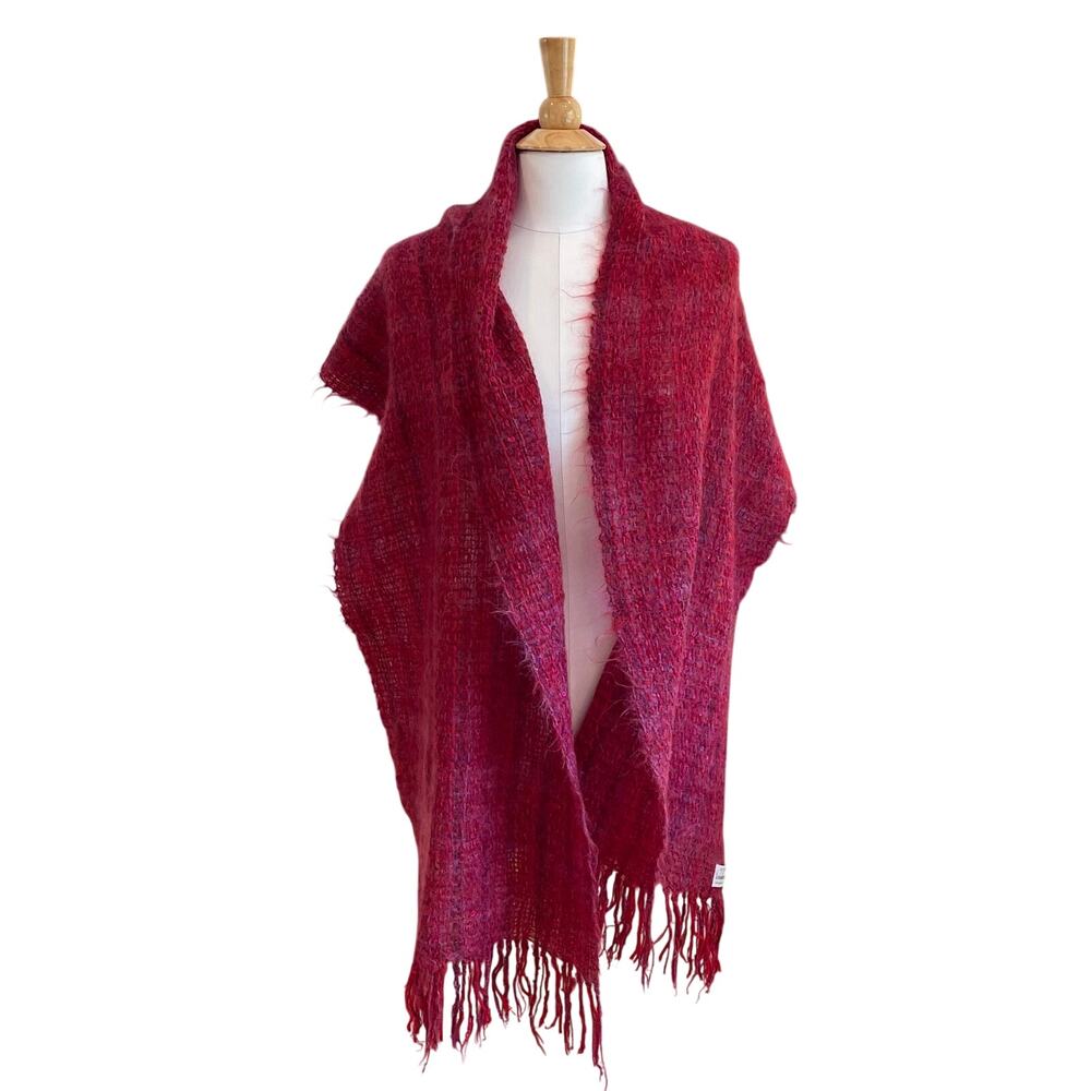 Jane Frenke's Loom Room Handwoven Large Scarf Wrap, Fringe 17 x 80, Indie